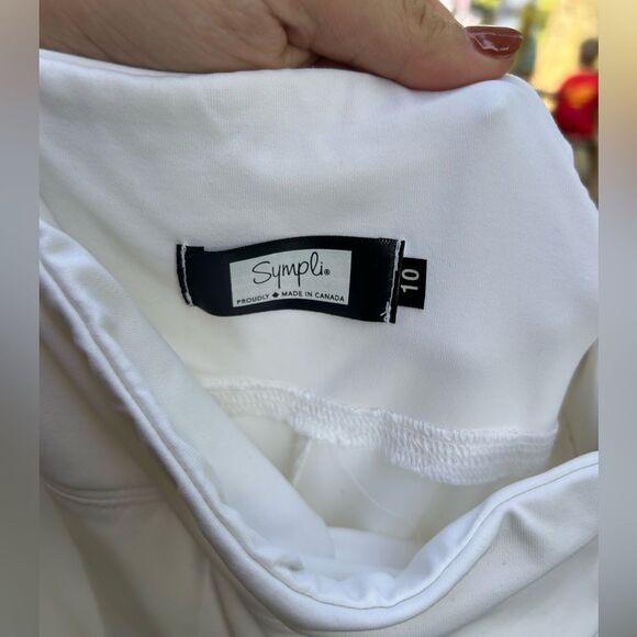 Sympli White Cropped Leggings - Picture 4 of 5